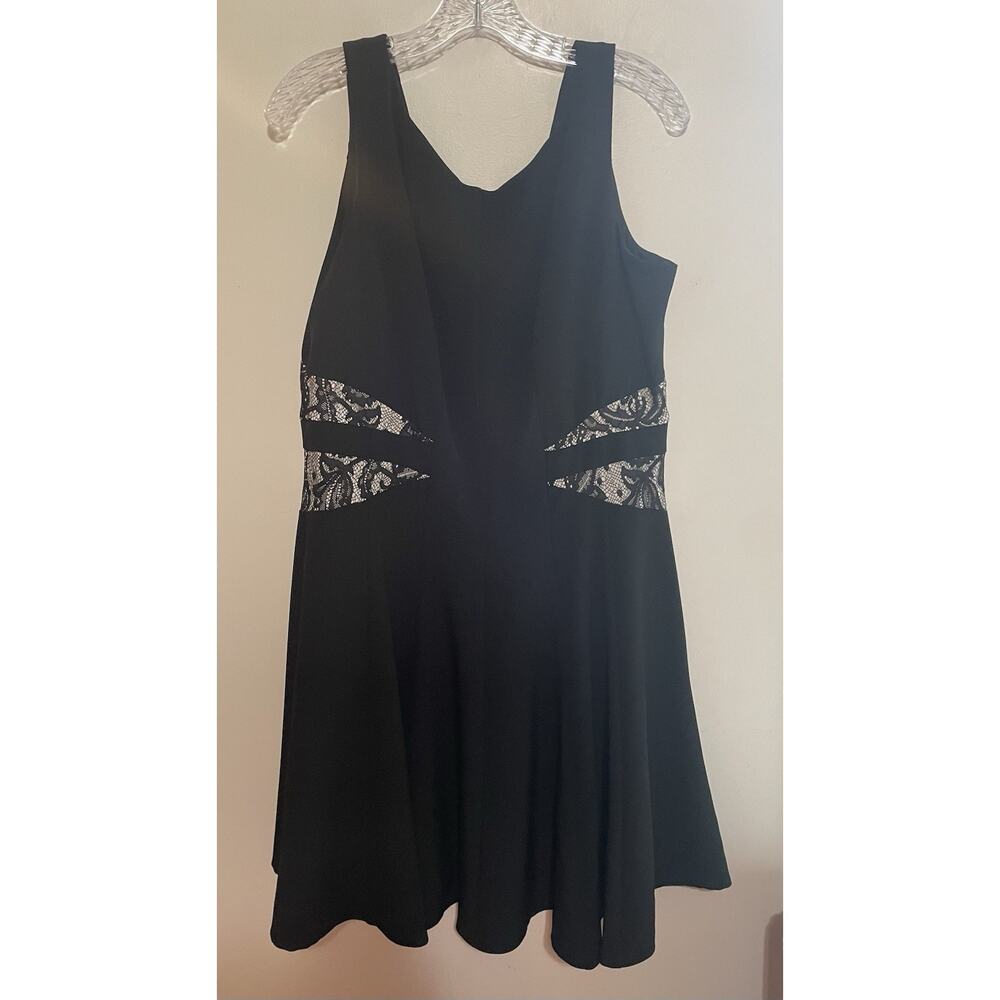 Dressbarn Collection Fit & Flare Black Lace Shaping Women’s Party Dress Size 16